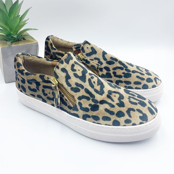 steve madden glaammar zip sneaker leopard